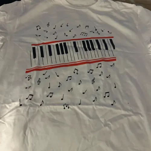 Beat It Keyboard Red Piano Shirt Vintage Style , King of Pop Music Tee photo review