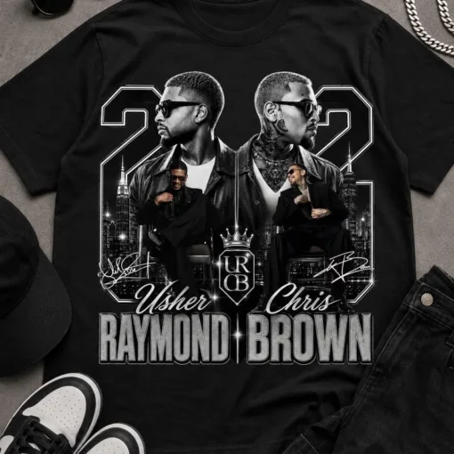 Usher Chris Brown Raymond and Brown Tour T-Shirt N