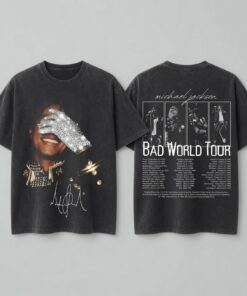 [FREESHIP US] Bad World Tour 2-Sided Graphic T-Shirt, King of Pop Concert Outfit