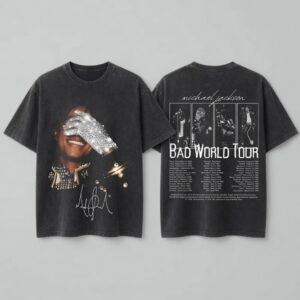 Bad World Tour 2-Sided Graphic T-Shirt, King of Pop Concert Outfit