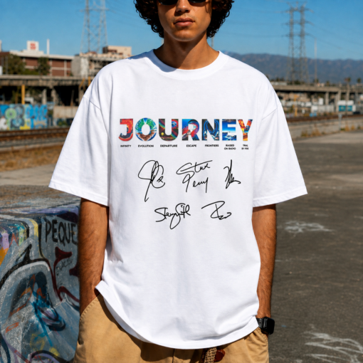 [FREESHIP US] Journey Band Music Tee