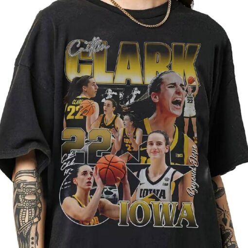 Retro Caitlin Clark Basketball T-Shirt