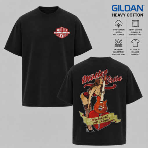 Mötley Crüe Black Graphic Band T-Shirt