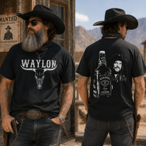 Waylon Jennings Quality Texas T Shirt
