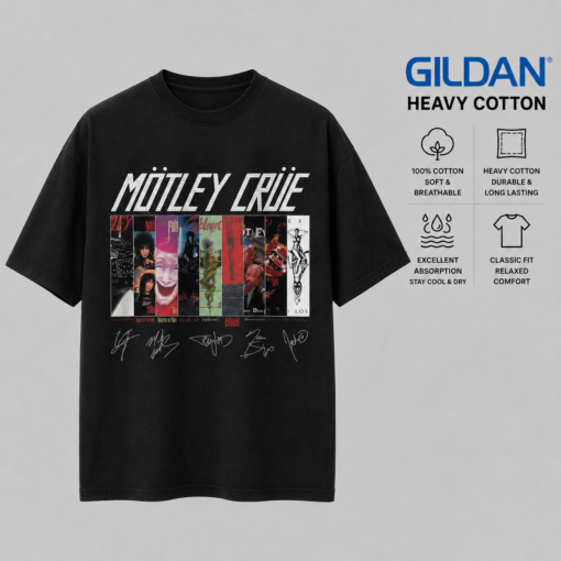 Mötley Crüe Black Graphic Band T-Shirt