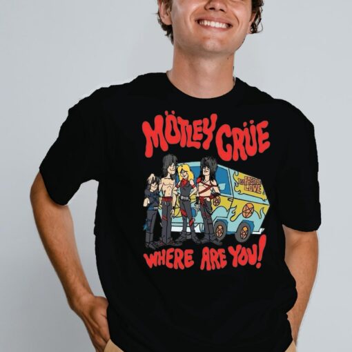 [FREESHIP US] Mötley Crüe scooby doo Cartoon Band style Shirt | funny Rock shirt