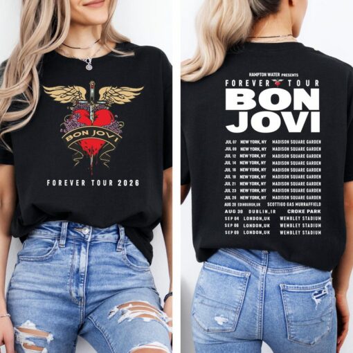 Bon Jovi Rock Band Shirt, Bon Jovi Forever Tour Sweatshirt