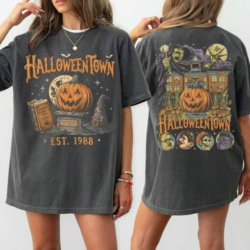 [FREESHIP US] Vintage Halloweentown Shirt, Retro Halloween Tee, Spooky Season Sweatshirt, 90s Halloween Shirt