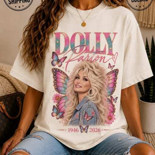 Dolly Parton tribute Butterfly T Shirt 1946 2026