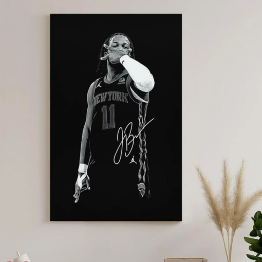 No Frame - Jalen Brunson Poster, New York Knicks NBA Room Decor