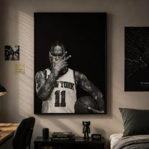 No Frame - Jalen Brunson Poster, New York Knicks NBA Room Decor