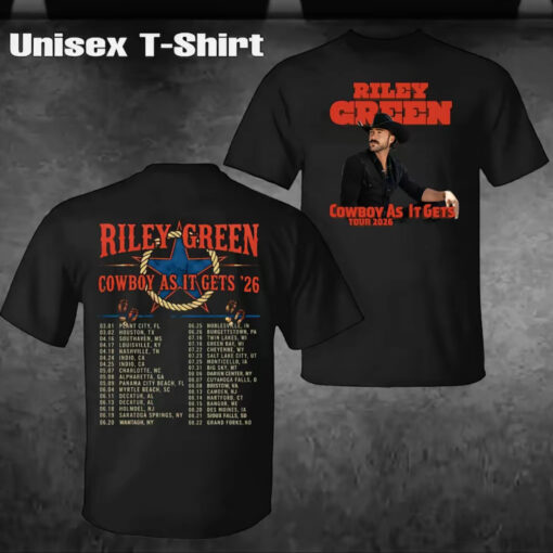 Riley Green CowBoy As It Gets Tour Shirt