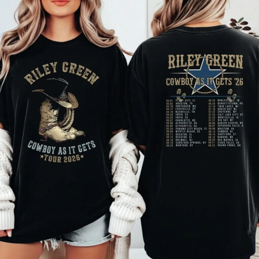 Riley Green CowBoy As It Gets Tour Shirt