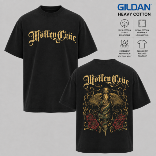 Mötley Crüe Black Graphic Band T-Shirt