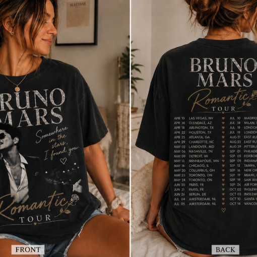 Bruno Mars Tour 2026 Shirt, Romantic Tour Concert Tee