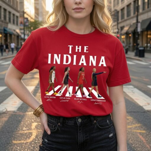 Indiana Fever Abbey Road Shirt, Caitlin Clark Aliyah Boston Kelsey Mitchell Sophie Cunningham Tee