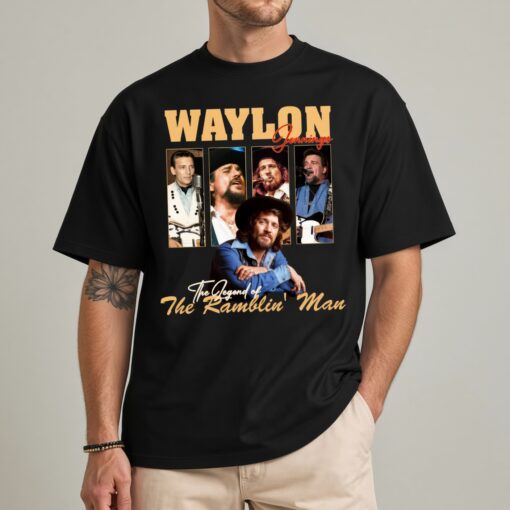 [FREESHIP US]  Waylon Jennings Country Music T-shirt