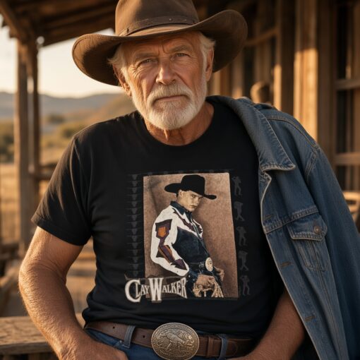 Vintage 90s Clay Walker Single Stitch Country Music Bull Band Shirt