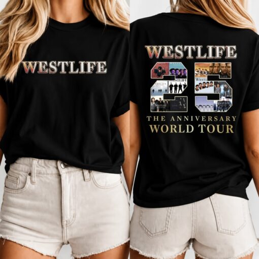 [FREESHIP US] Westlife 25th Anniversary World Tour T-Shirt