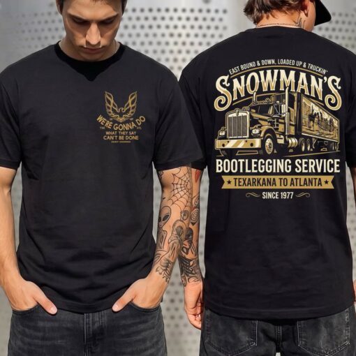 Snowmans Bootlegging Service Shirt, Smokey And The Bandit Back Print Tee