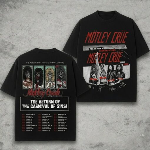 Vintage Motley Crue Rock Band Shirt for Fan