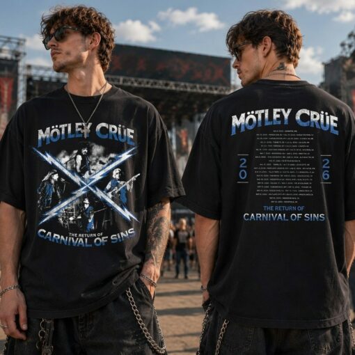 Vintage Motley Crue Rock Band Shirt for Fan
