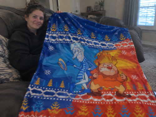 Vintage Miser Brothers Christmas Movie Flannel Blanket (US 7-9 Days - Worldwide 10-30 Days) photo review