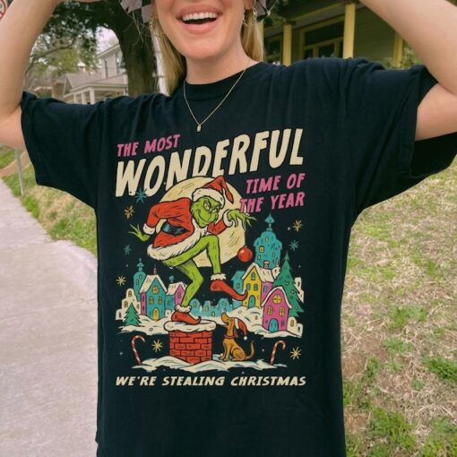 Vintage 90s Christmas Movie Shirt - Comfort Colors Funny Christmas Character shirt - Stealing Christmas Shirt Universal Vacation Tee