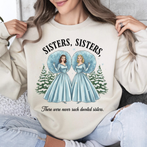 Vintage Sister Sister White Christmas Shirt