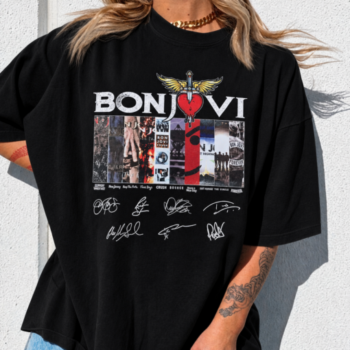 [FREESHIP US]  Bon Jovi Rock Band Shirt, Bon Jovi Fan Gift