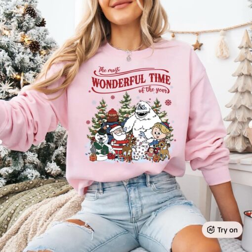 Vintage Rudolph The Most Wonderful Time Christmas Shirt