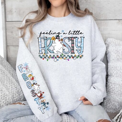 Feeling A Little Frosty Sweatshirt, Xmas Party Sweater, Christmas Snowman Shirt, Christmas Trip Shirt, Winter Holiday Shirt