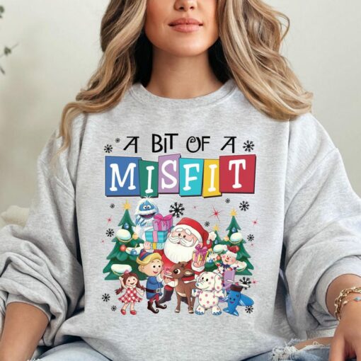 A Bit of a Misfit Christmas Sweatshirt, Christmas Holiday Sweatshirt, Christmas Cartoon Movie Sweatshirt