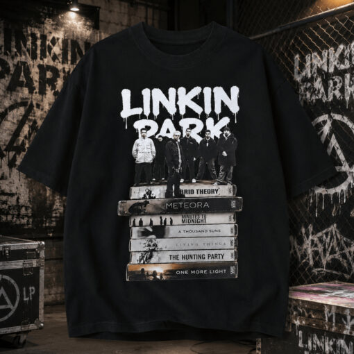 Linkin Park Albums Chester Bennington 90s Rock Band Tee