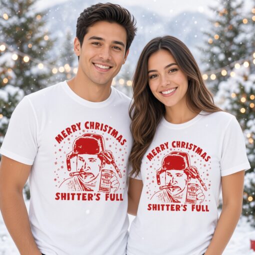 Shitters Full T Shirt Funny Christmas Shirt for Men Women