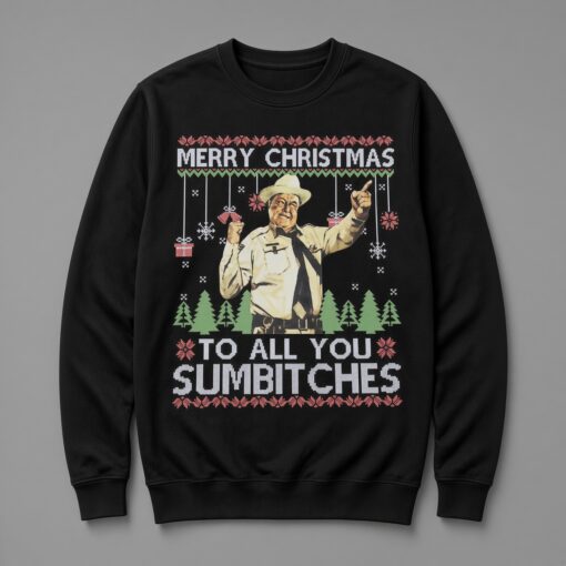 Merry Christmas Too All You Sumbitches Christmas Sweatshirt, Smokey And The Bandit Shirt