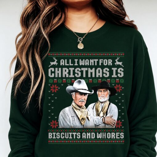 Biscuits and Whores Funny Christmas Shirt