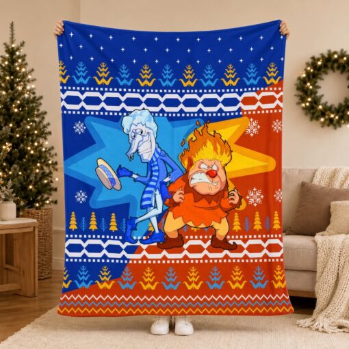 Vintage Miser Brothers Christmas Movie Flannel Blanket (US 7-9 Days - Worldwide 10-30 Days)