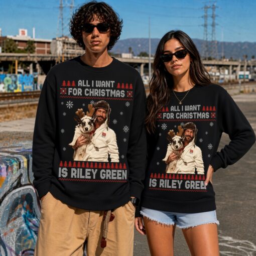 Riley Green Music T-Shirt: All I Want For Christmas
