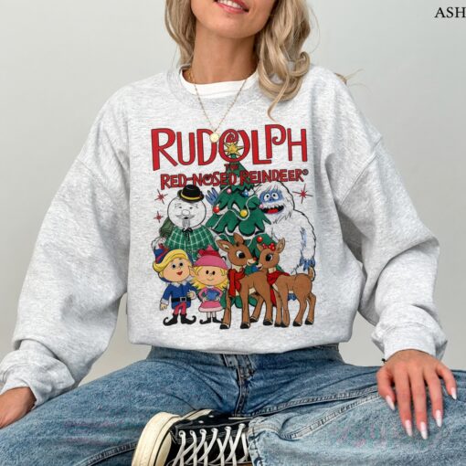 Retro Rudolph The Red Nose Reindeer Shirt