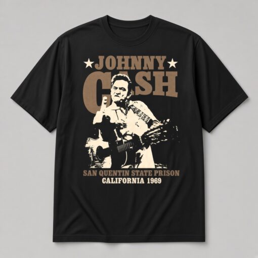 Johnny Cash San Quentin State Prison California 1969 1 Side Shirt