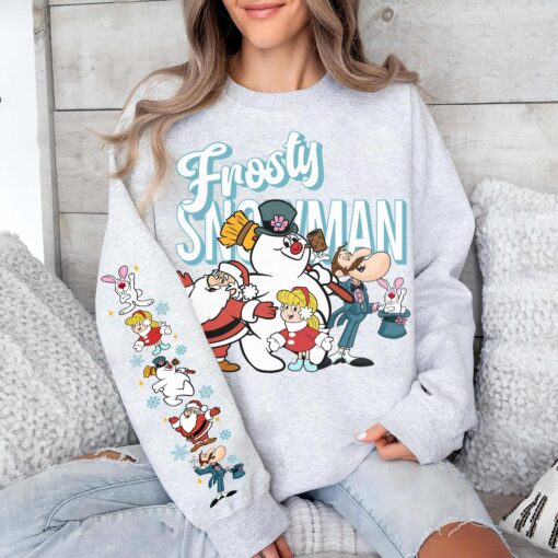 Frosty Snowman Christmas Sweatshirt, Vintage Snowman Shirt, Retro Christmas Character Sweatshirt, Holiday Winter Shirt, Christmas Gift
