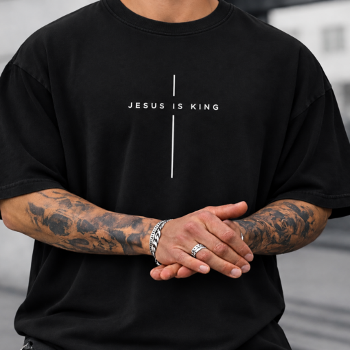Jesus Is King Shirt, Minimalist Christian T Shirt, Faith Based Jesus Tee, Religious Gift for Men Women, Christian Church Shirt