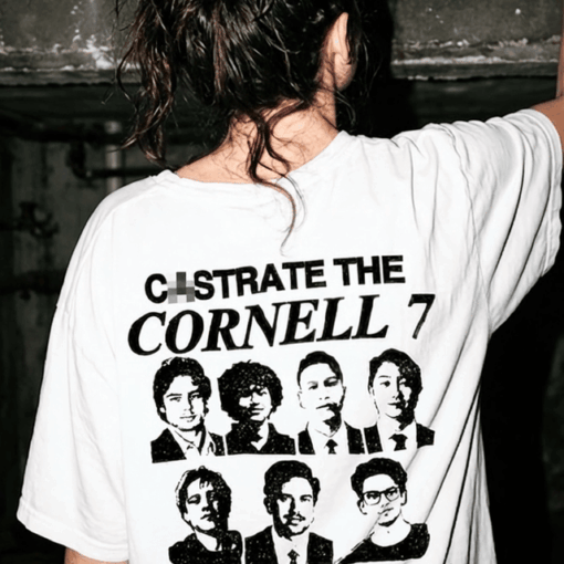 Cornell 7 Graphic T Shirt, Vintage Protest Style Tee, Oversized Unisex Streetwear Shirt, Statement Graphic Tee