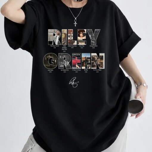 Riley Green Shirt, Country Music Song Title Collage Graphic Tee