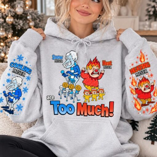 Miser Brothers Christmas Sweatshirt, Heat Miser Snow Miser Shirt, Retro Christmas Crewneck