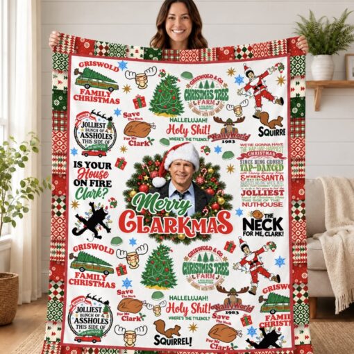 [FREESHIP US] Holiday Vacation Comedy Flannel Blanket (US 7-9 Days - Worldwide 10-30 Days)