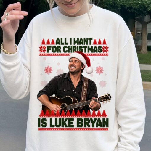 All I Want For Christmas is Luke Bryan Graphic Shirt