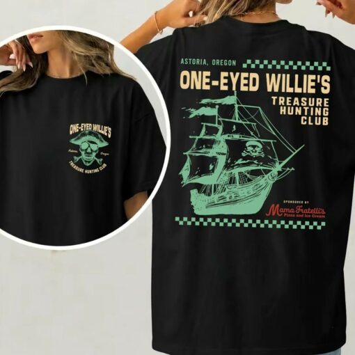 One-Eyed Willie's Treasure Hunt T-Shirt: Retro 80s Movie Graphic Tee